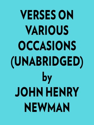 cover image of Verses On Various Occasions (Unabridged)